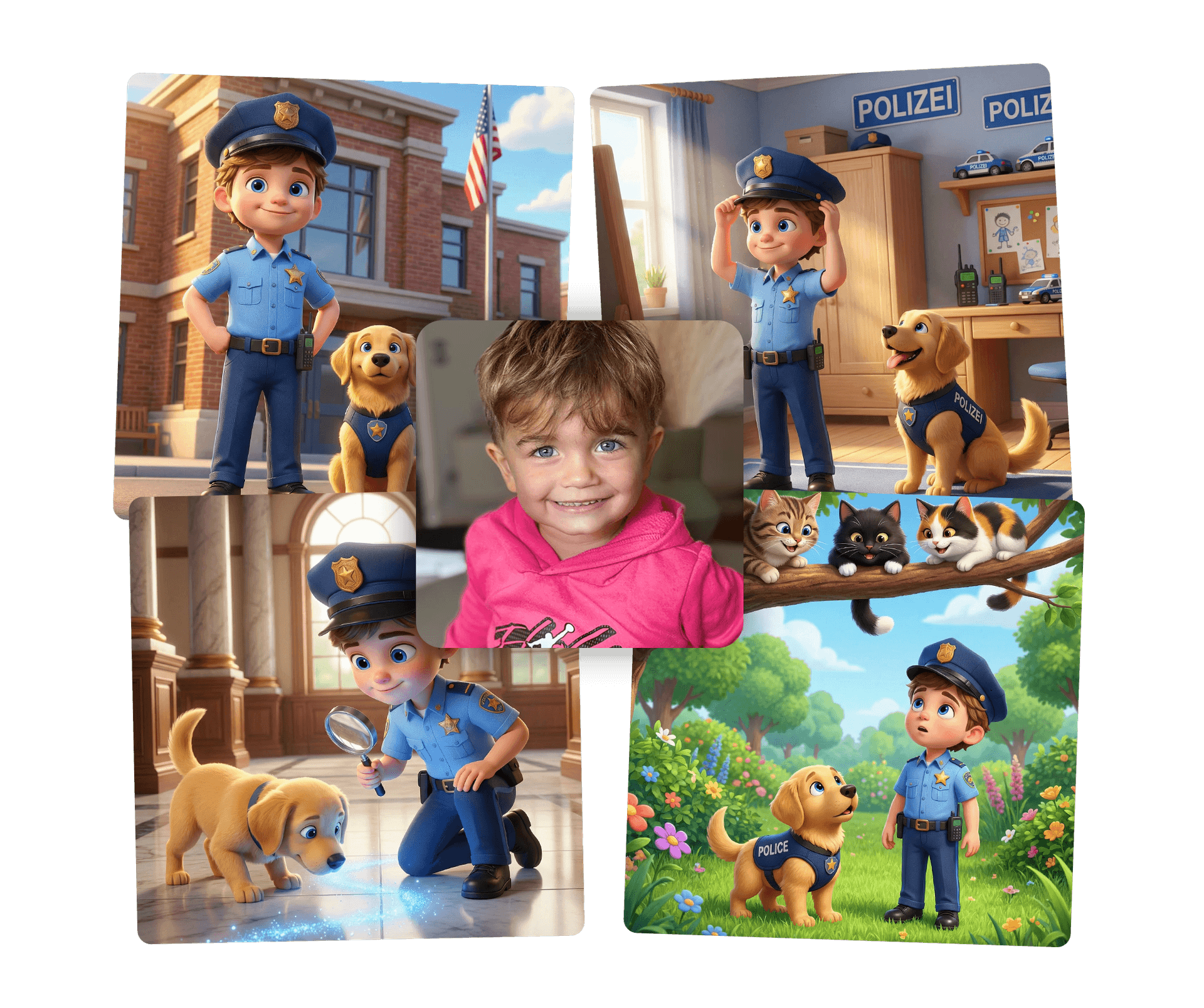 Personalisiertes Kinderbuch - Polizei Abenteuer